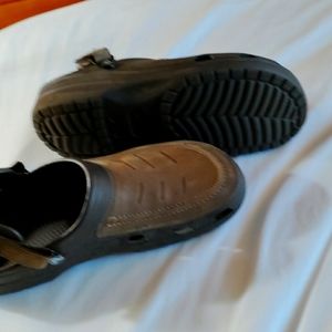 Men's brown sueded Crocs